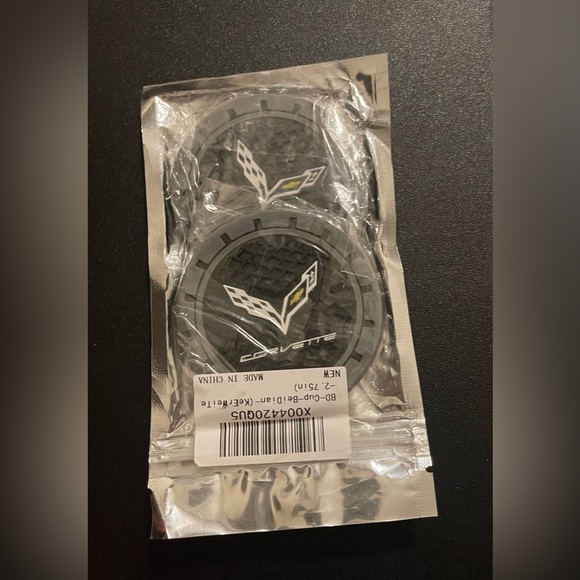 Corvette Car Cup Holder Coasters set of 2 NWT - Picture 7 of 7